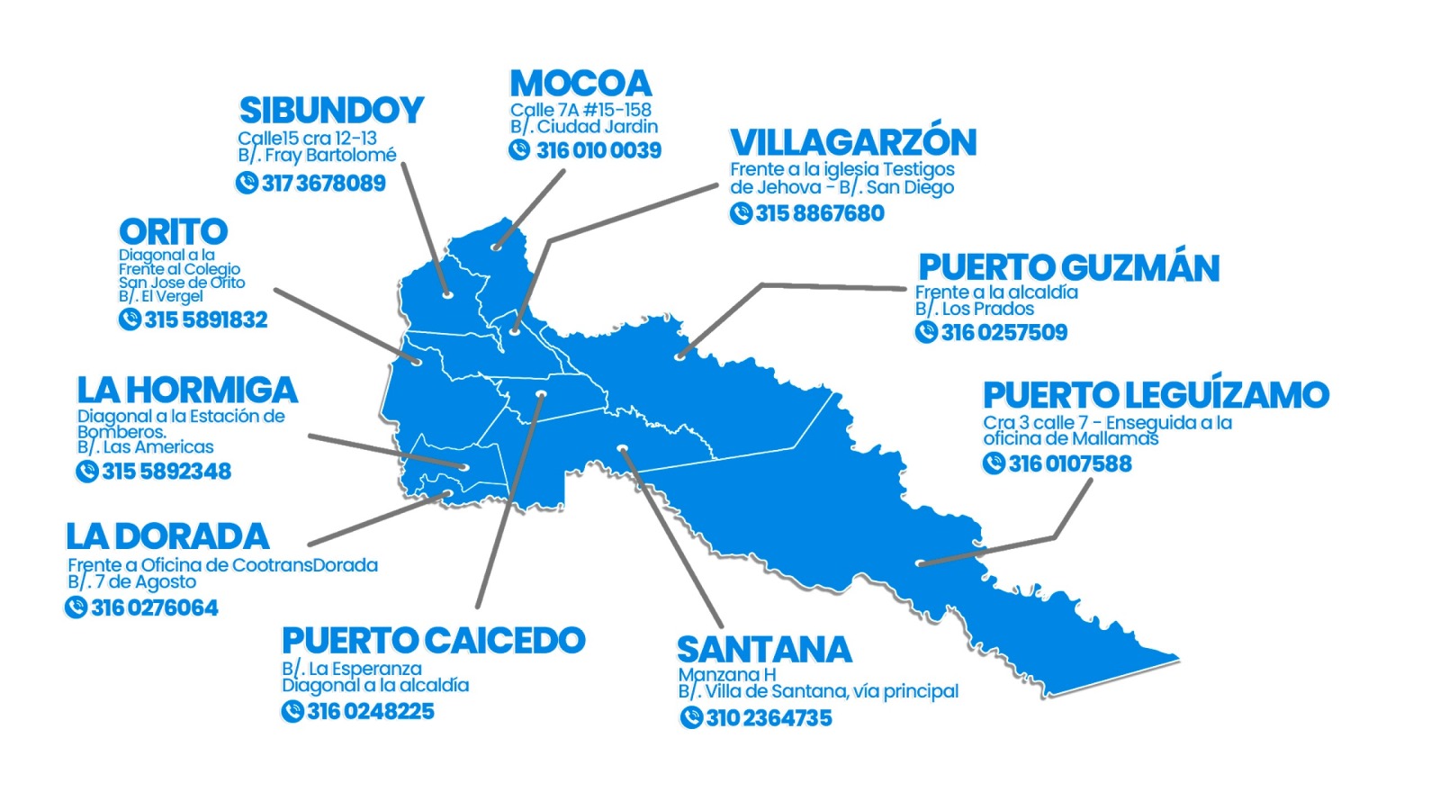 mapa puntos azules